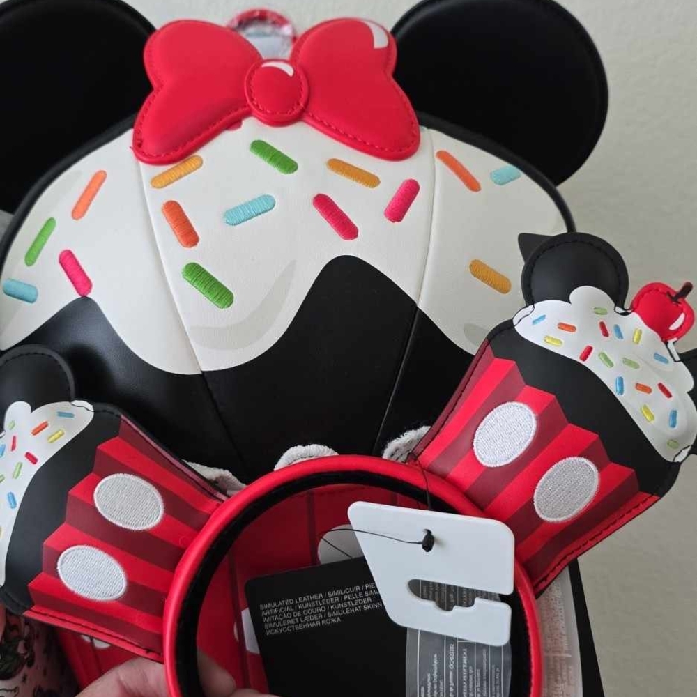 Minnie Mouse Cupcake Loungefly Backpack W/ Ears